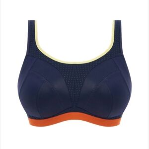 Freya NAVY SPICE Dynamic Wirefree Hi-Impact Sports Bra, US 34DD  NEW With Tags